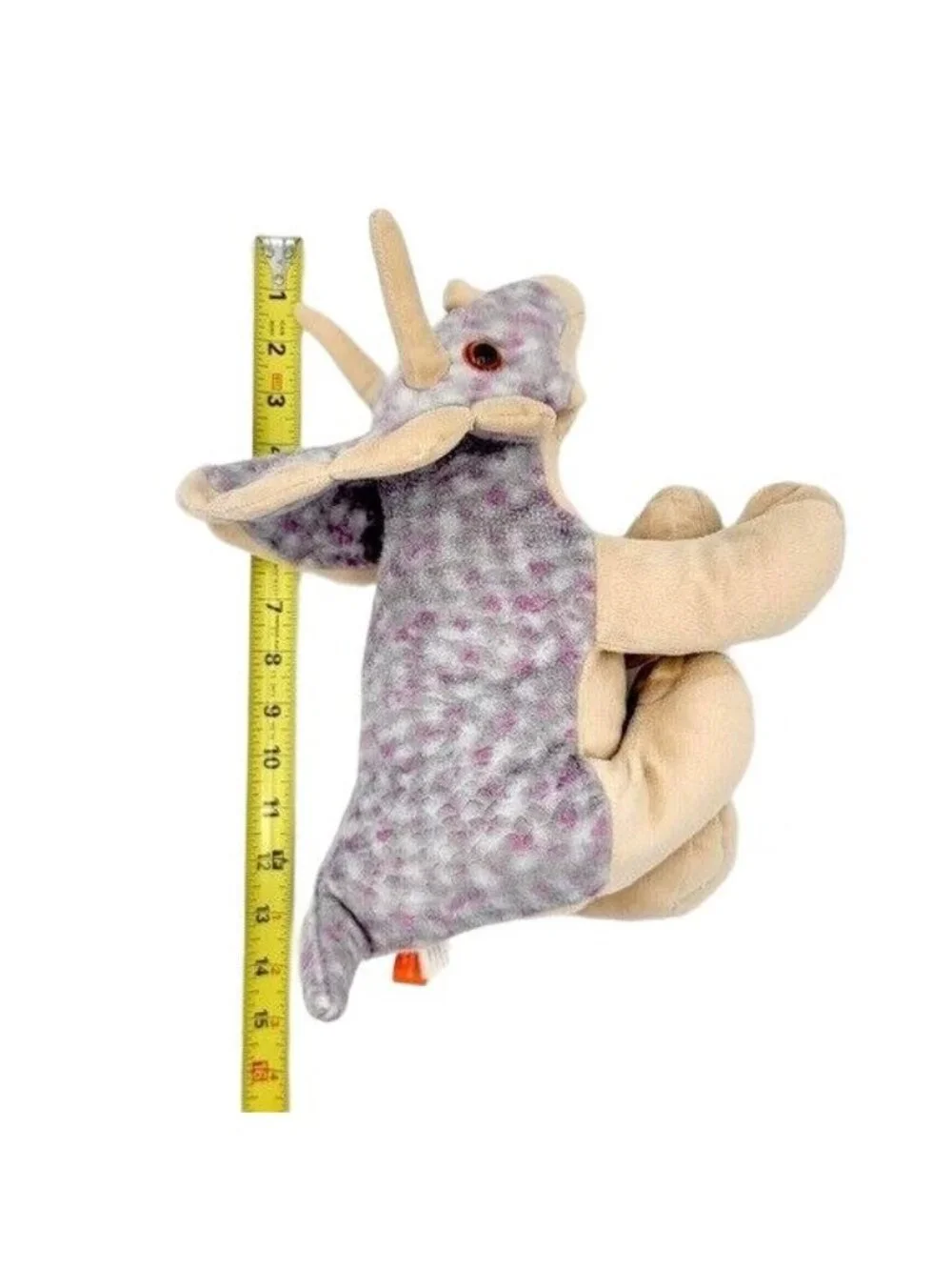 Wild Republic Triceratops Dinosaur Plush Purple 15